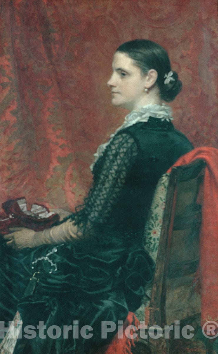 Art Print : Thomas Hicks - Mrs. Thomas Hicks : Vintage Wall Art