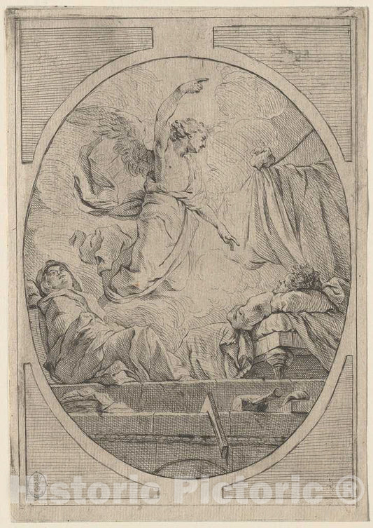 Art Print : Hubert Subleyras, The Dream of Saint Joseph, c. 1730? - Vintage Wall Art