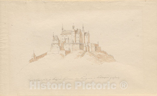 Art Print : Karl Julius von Leypold, Schloss Landstuhl b. Kaisers, Lautern, den Prinzen v. Sickingen gehÃ¼rig - Vintage Wall Art
