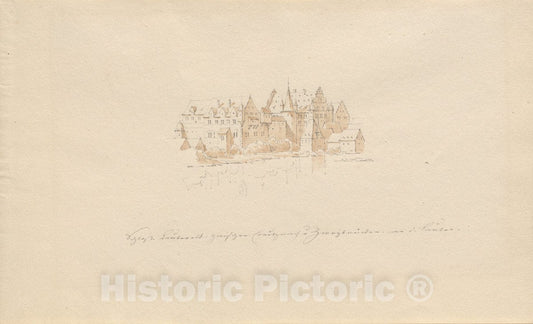 Art Print : Karl Julius von Leypold, Schloss Lauter zwischen Creutznach u. ZweibrÃ¼cken an d. Lauter - Vintage Wall Art
