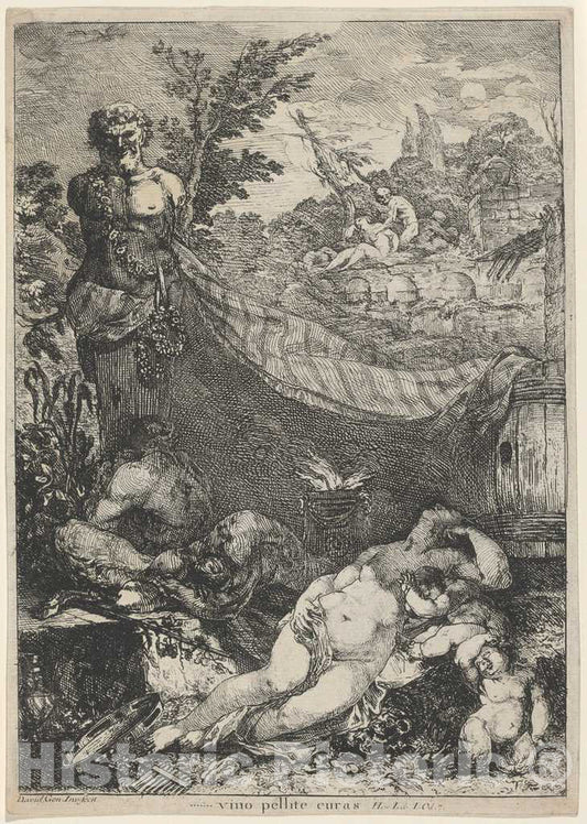Art Print : Giovanni David, Bacchanal, 1775 - Vintage Wall Art