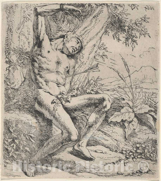 Art Print : Leendert Van der Cooghen, Saint Sebastian, 1665 - Vintage Wall Art