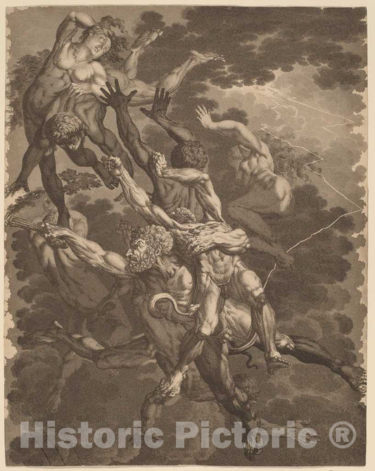 Art Print : Carl Wilhelm Kolbe, The Damned, c.1799 - Vintage Wall Art