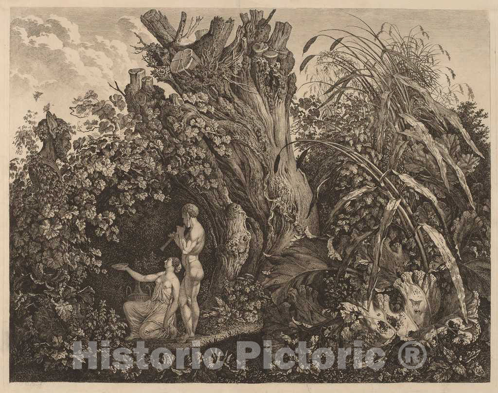Art Print : Carl Wilhelm Kolbe, an Offering to Pan, c. 1810 - Vintage Wall Art