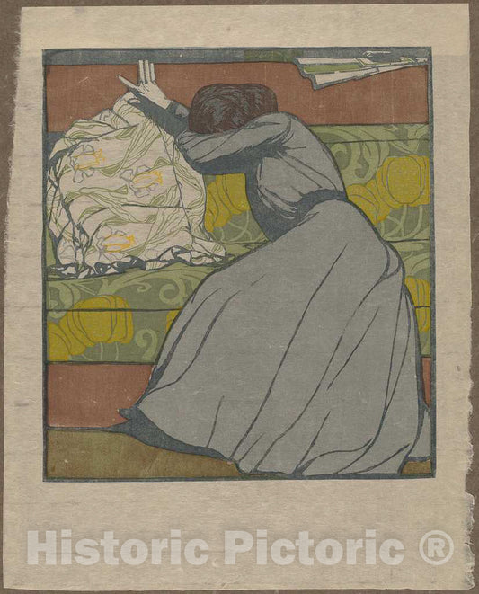 Art Print : Max Kurzweil, Der Polster (The Cushion), 1903 - Vintage Wall Art