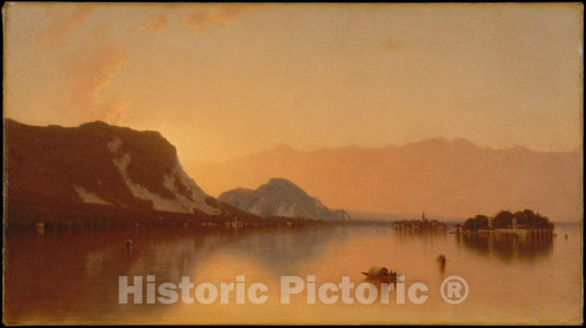 Art Print : Sanford Robinson Gifford - Isola Bella in Lago Maggiore : Vintage Wall Art