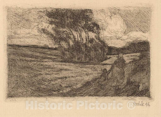 Art Print : Emil Orlik, Thunderstorm (Small), 1896 - Vintage Wall Art