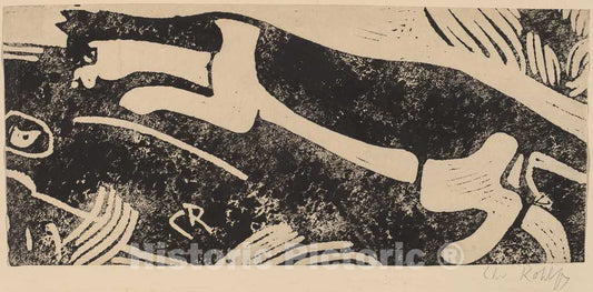 Art Print : Christian Rohlfs, Cat and Mouse, 1912-1913 - Vintage Wall Art