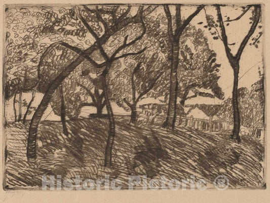 Art Print : Paula Modersohn-Becker, Landscape with Trees, c. 1902 - Vintage Wall Art
