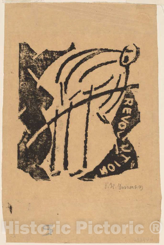 Art Print : Franz Wilhelm Seiwert, Revolution, 1919-1920 - Vintage Wall Art