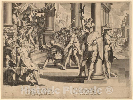 Art Print : Swanenburgh, After Wtewael, Allegory of Justice, 1606 - Vintage Wall Art