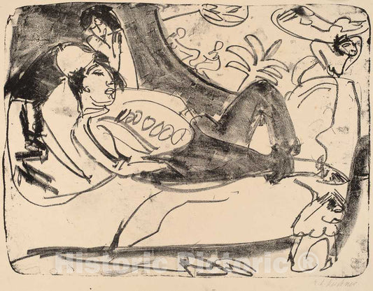 Art Print : Ernst Ludwig Kirchner, Siesta, 1911-1912 - Vintage Wall Art