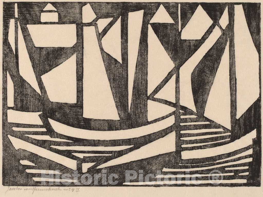 Art Print : Jacoba Van Heemskerck Van Beest, Boats, 1915 - Vintage Wall Art
