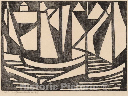 Art Print : Jacoba Van Heemskerck Van Beest, Boats, 1915 - Vintage Wall Art