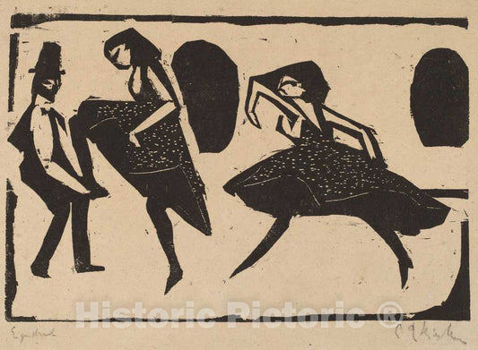 Art Print : Ernst Ludwig Kirchner, Acrobatic Dance, 1911 - Vintage Wall Art