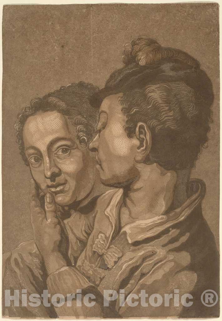 Art Print : Jackson, After Battista Piazzetta, Two Lovers - Vintage Wall Art