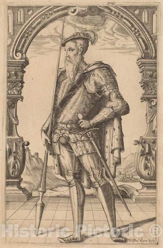 Art Print : William Rogers, Alfonso X, King of Castile, 17th Century - Vintage Wall Art