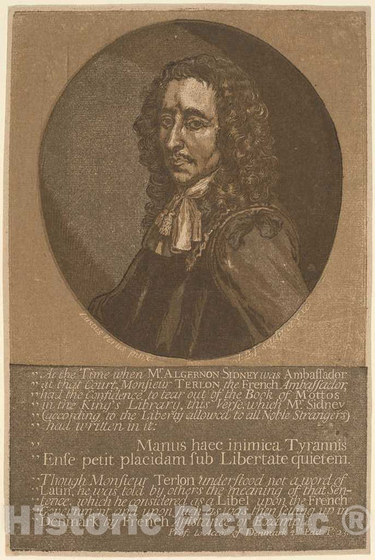 Art Print : Jackson, After Justus Van Verus, Algernon Sidney - Vintage Wall Art
