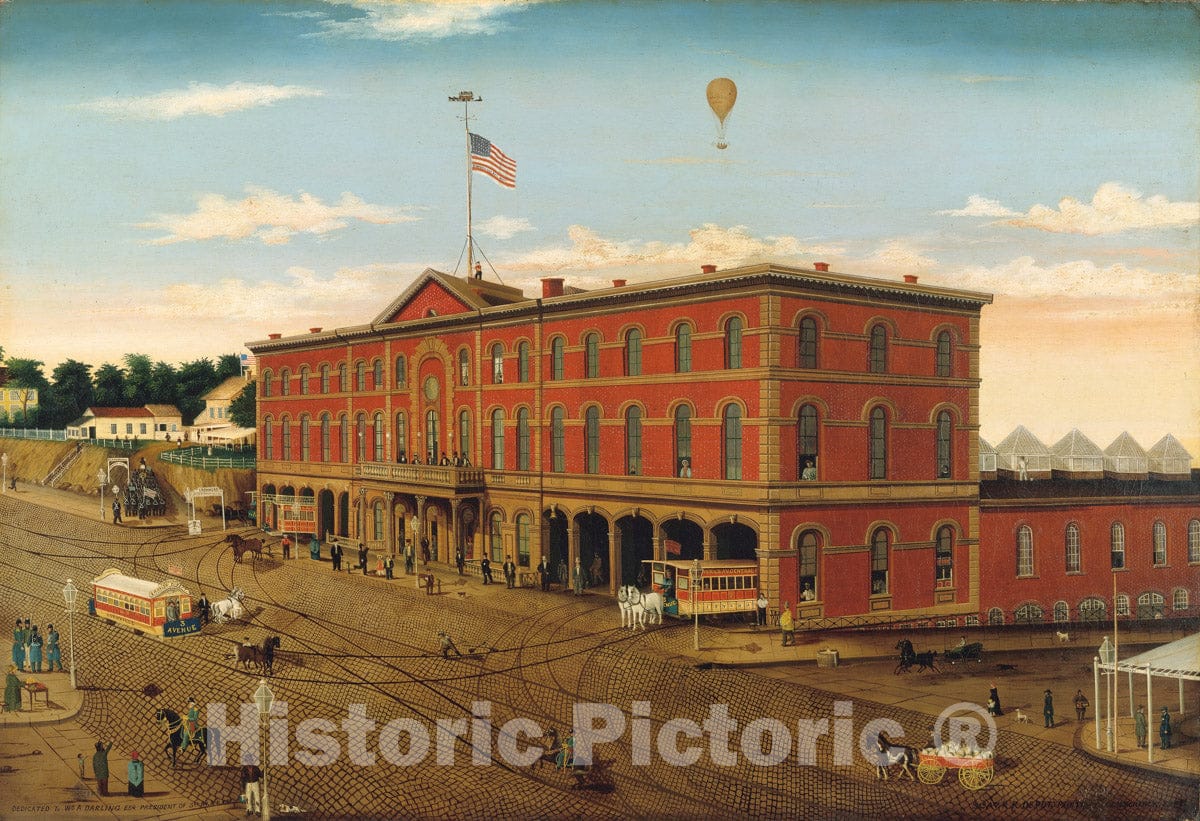 Art Print : William H. Schenck - The Third Avenue Railroad Depot : Vintage Wall Art