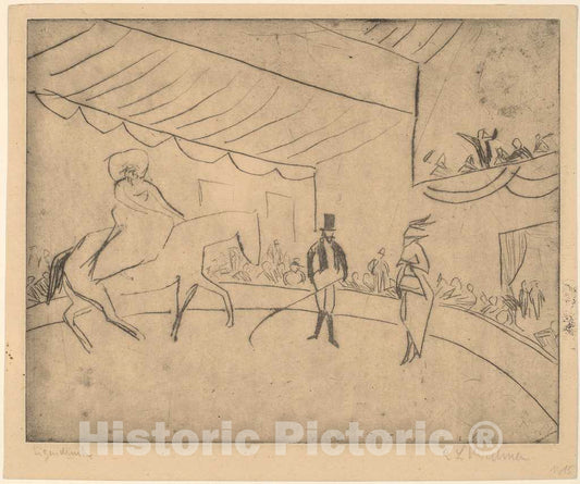 Art Print : Ernst Ludwig Kirchner, Hippodrome, 1910 - Vintage Wall Art