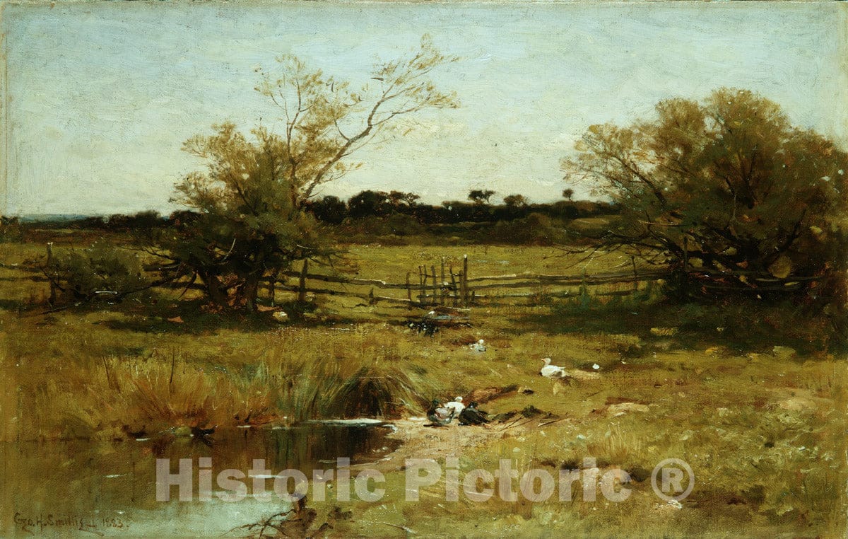 Art Print : George Henry Smillie - East Hampton Meadows : Vintage Wall Art