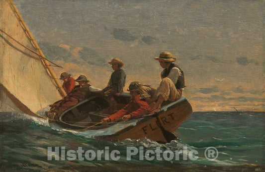 Art Print : Winslow Homer, The Flirt, 1874 - Vintage Wall Art