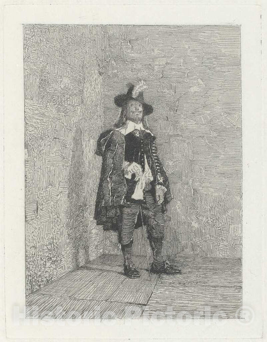Art Print : Giovanni Battista Quadrone, Vedetta [Il gentiluomo] (The Lookout [The Gentleman]), 1874 - Vintage Wall Art