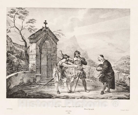 Art Print : Gallo Gallina.disposto.disposto Sempre all'ubbidienza (Always Ready to Obey), 1828-1830 - Vintage Wall Art