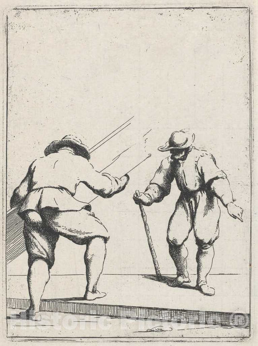Art Print : Giuseppe Maria Crespi, Two Builders, c.1687 - Vintage Wall Art