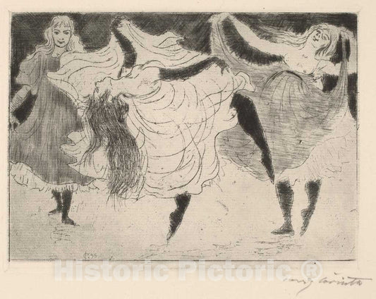 Art Print : Lovis Corinth, Dancers (Tanzerinnen), 1895 - Vintage Wall Art