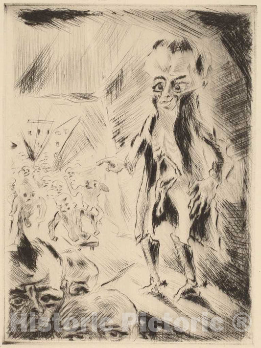 Art Print : Walter GramattÃ©, Scene in The Cafe with The Cripple, 1918 - Vintage Wall Art