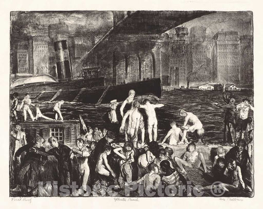 Art Print : George Bellows, Splinter Beach, 1916 - Vintage Wall Art
