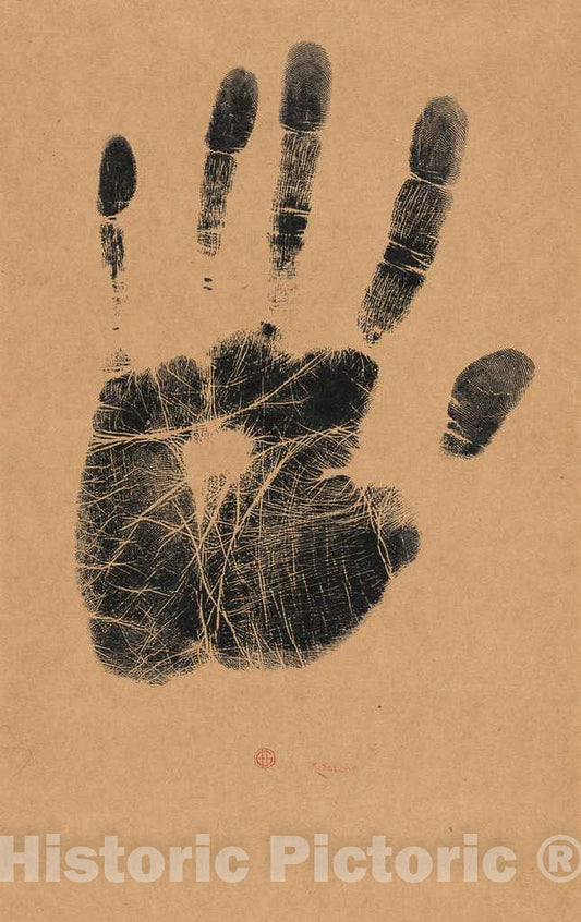 Art Print : Henri-Charles GuÃ©rard, The Artist's Left Hand, 1890s - Vintage Wall Art