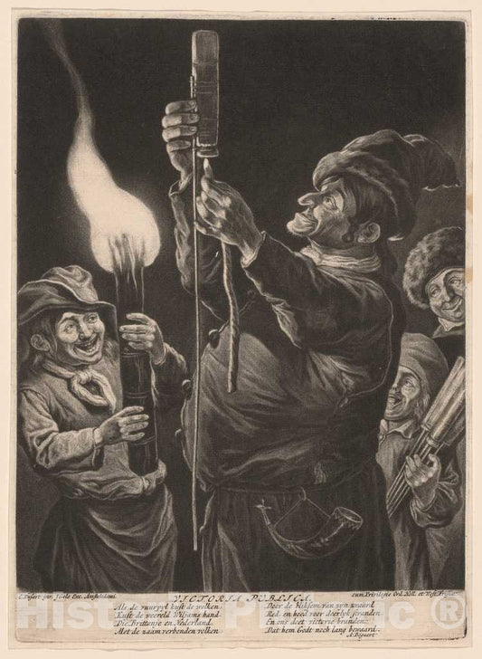 Art Print : Cornelis Dusart, Victoria Publica, 1695 - Vintage Wall Art