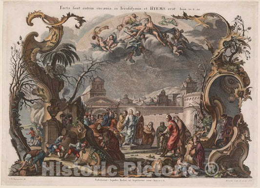 Art Print : Klauber, After Baumgartner, Winter, c. 1750 - Vintage Wall Art
