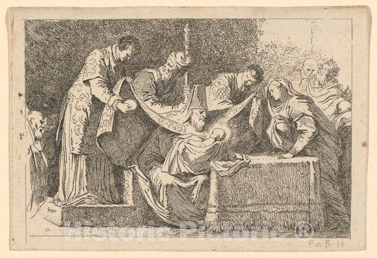Art Print : Fragonard After Jacopo Tintoretto, The Circumcision, c.1764 - Vintage Wall Art