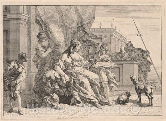 Art Print : Francesco Fontebasso, Sofonisba (or Artemisia), 1744 - Vintage Wall Art