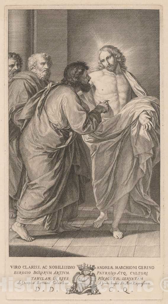 Art Print : Bottani, After Bottani, The Incredulity of Saint Thomas, mid 18th Century - Vintage Wall Art