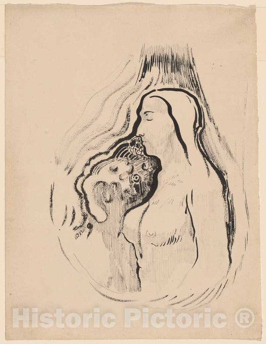 Art Print : Odilon Redon, The Shadow (L'Ombre), 1896-1900 - Vintage Wall Art