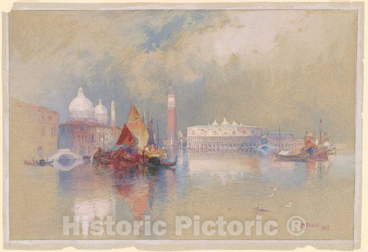 Art Print : Thomas Moran, View of Venice, 1888 - Vintage Wall Art