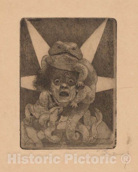 Art Print : ValÃ¨re Bernard, Cauchemar (Nightmare), 1895 - Vintage Wall Art