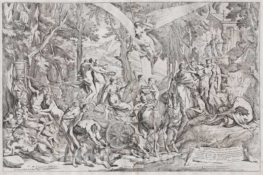 Art Print : Pietro Testa, The Triumph of Painting on Parnassus, c.1646 - Vintage Wall Art