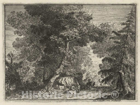 Art Print : Philipp Hieronymus Brinckmann, A Road Through The Woods, 1740 - Vintage Wall Art