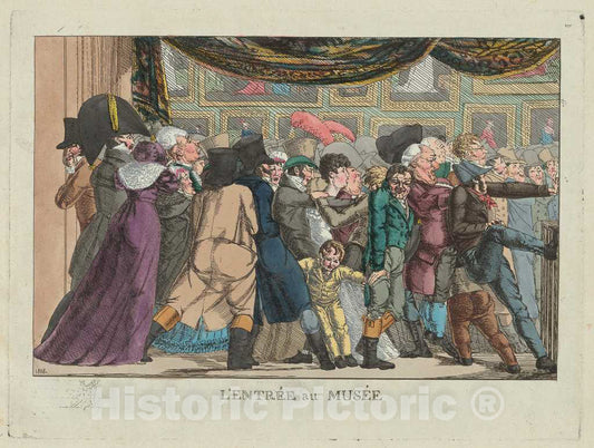 Art Print : L'entrÃ©e au musÃ©e (Entrance to The Museum), 1808 - Vintage Wall Art