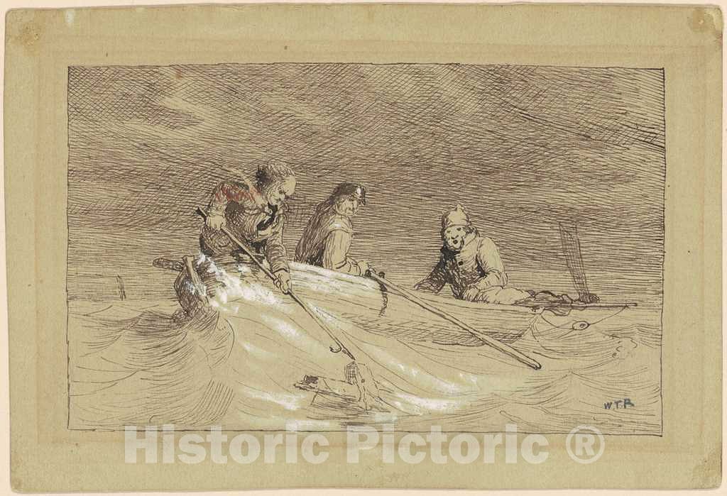 Art Print : William Tylee Ranney, Study for Shad Fishing, c. 1846 - Vintage Wall Art