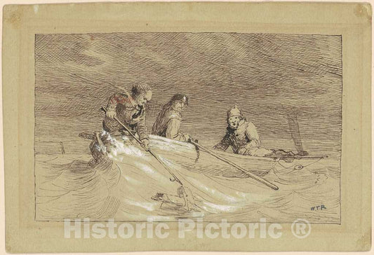 Art Print : William Tylee Ranney, Study for Shad Fishing, c. 1846 - Vintage Wall Art