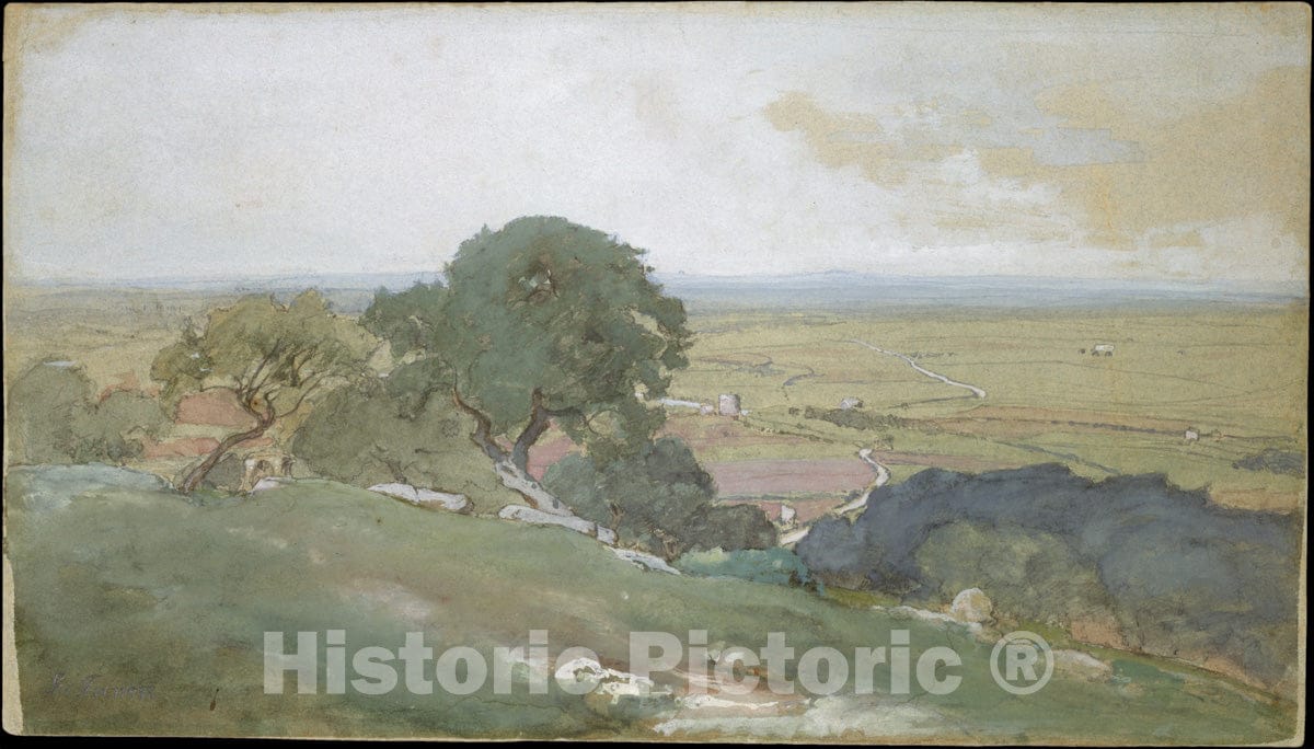 Art Print : George Inness - Olive Trees at Tivoli : Vintage Wall Art