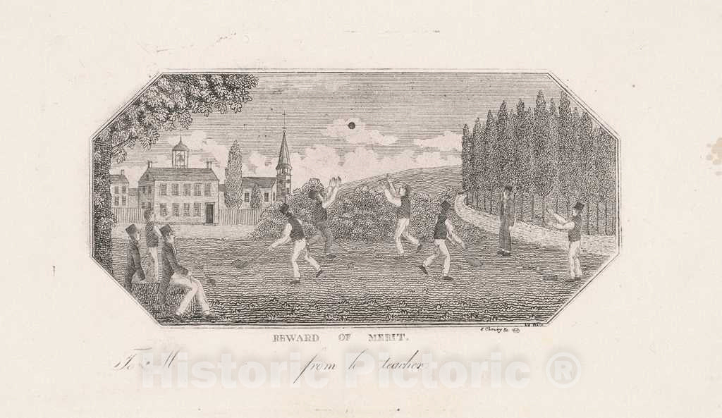 Art Print : John Cheney, Reward of Merit, 1821 - Vintage Wall Art
