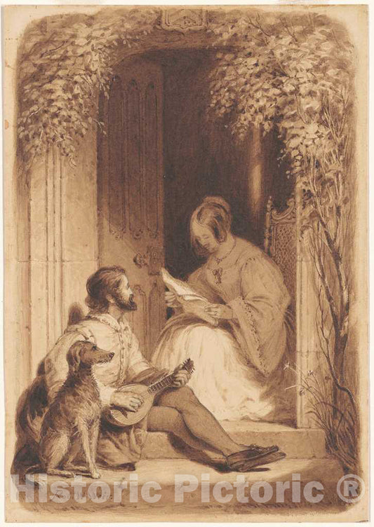 Art Print : Robert W. Weir, When Other Friends are Round Thee, c. 1853 - Vintage Wall Art