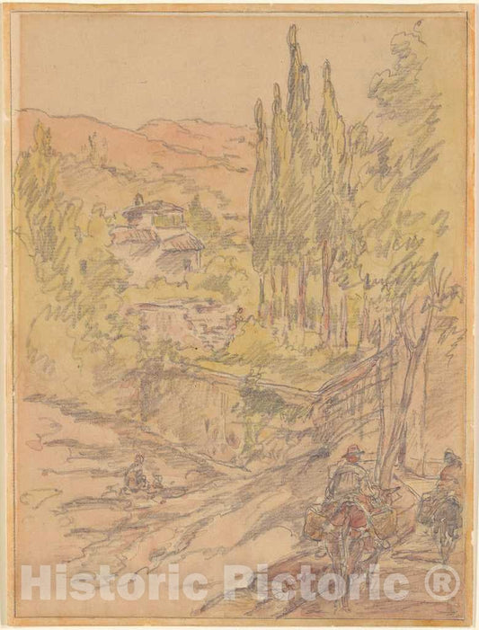 Art Print : Walter Shirlaw, Granada, 1904-1909 - Vintage Wall Art